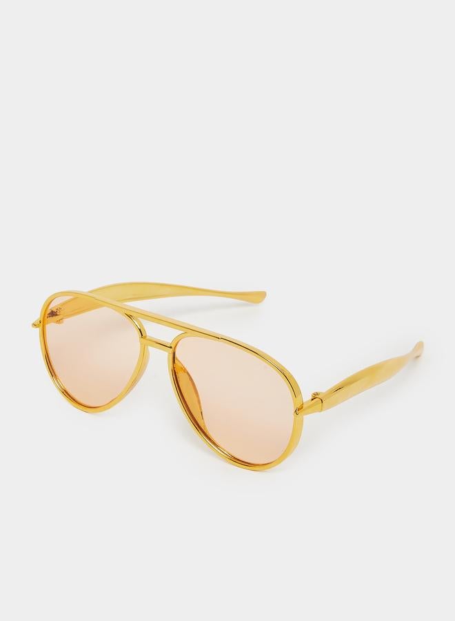 ستايلي نظارة شمسية أفياتور بإطار معدني ذهبي - Image 1